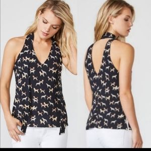 Bailey 44 dog print Sleeveless Top made in USA